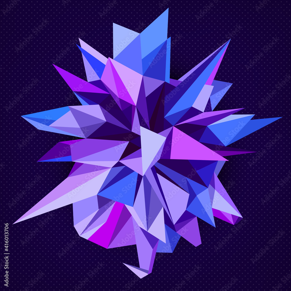 Abstract geometric asymmetric form design