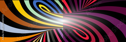 Wallpaper Mural Colorful red abstract vector lines psychedelic optical illusion illustration Torontodigital.ca