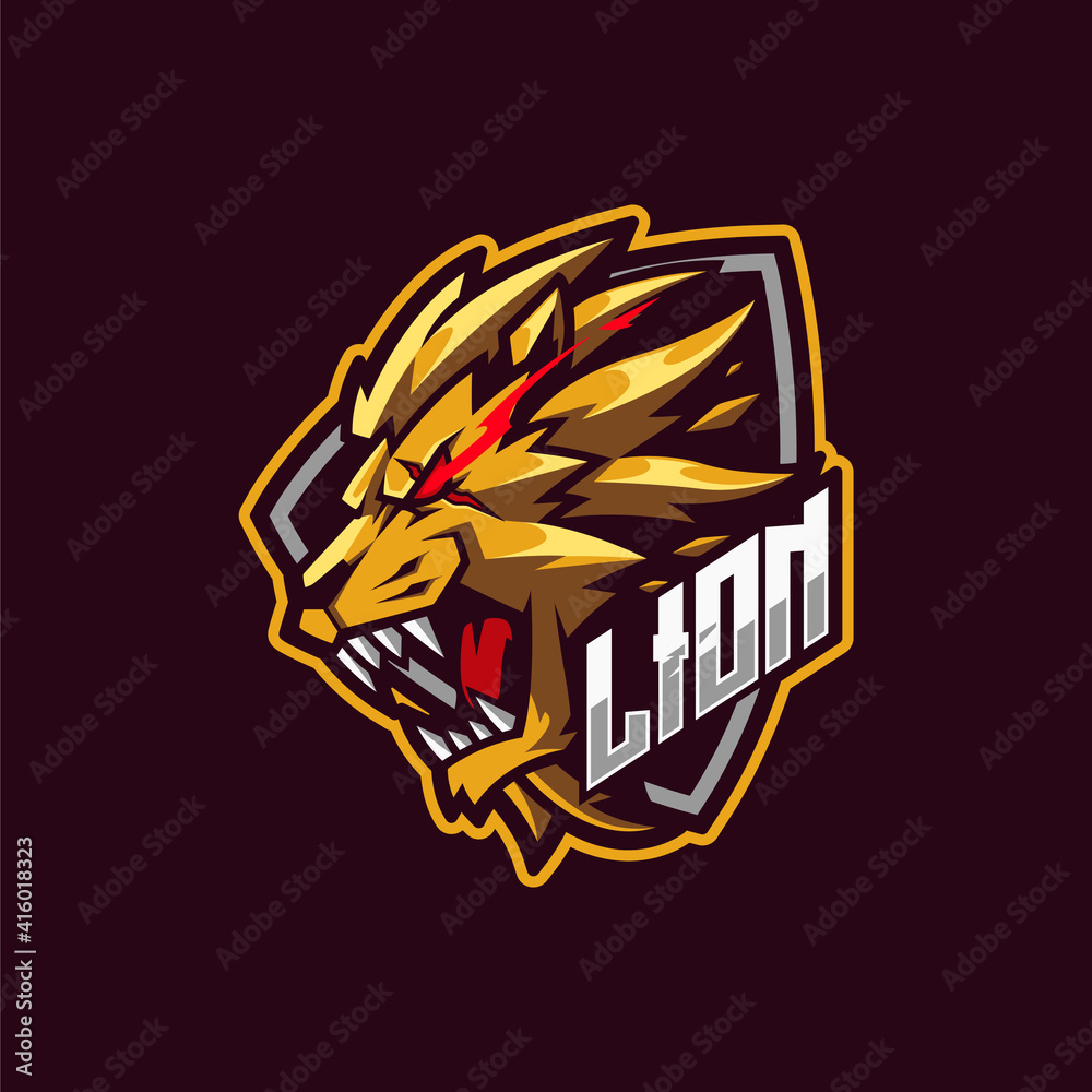 Free Vector | Hand drawn lion logo template