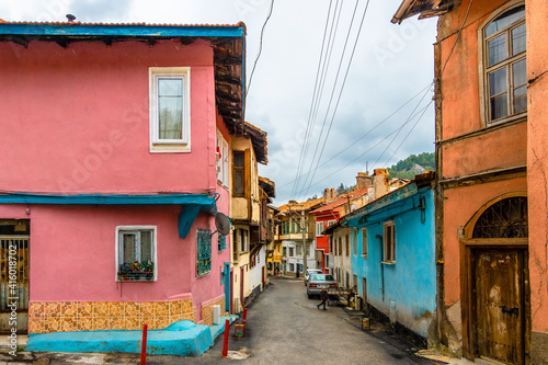 The Germiyan Houses view in Kutahya. Kutahya is modern city in the Anatolia. photo