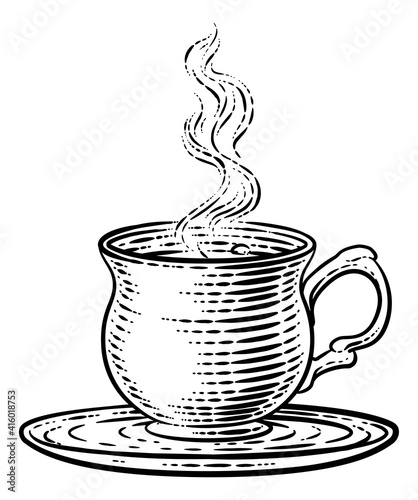 Coffee or tea cup hot drink...