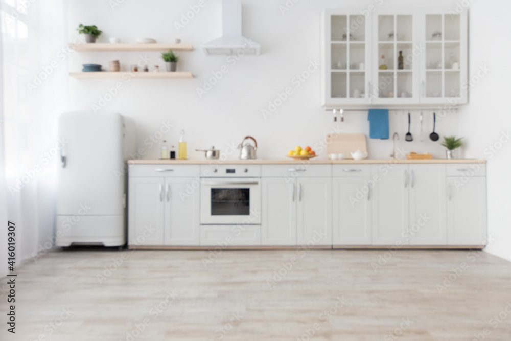 Fototapeta premium Simple design, rent and sale, blog at flat, empty space