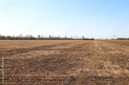 Plowed field and good weather