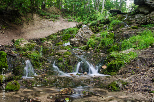 Kazu grava waterfall in Priekuli, Latvia photo