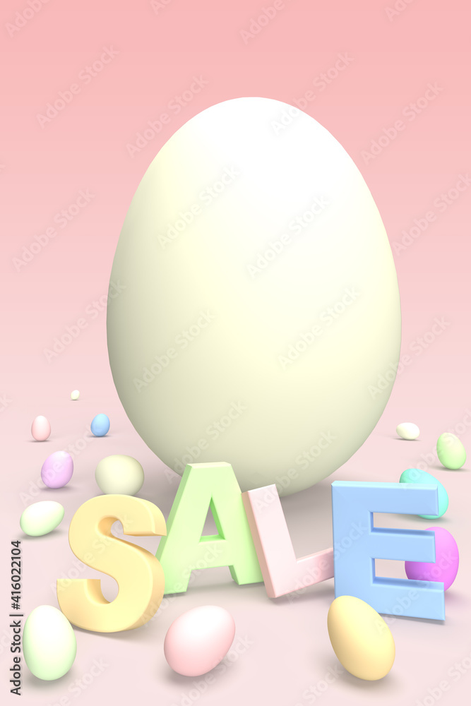 Red big clean egg for happy pastel Easter 2021 number text as abstract line background.
