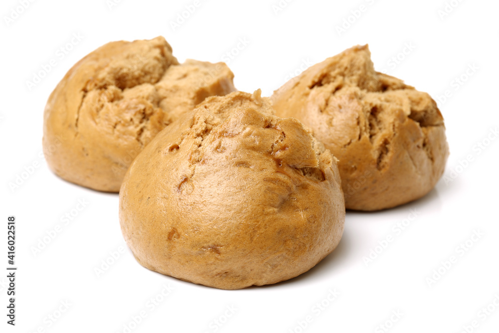 Chinese steamed roll. Close up on white background Chinese steamed roll. Close up on white background