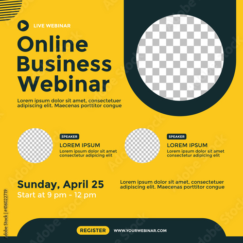 Webinar Poster Design for Social Media. Good for Promotion Your Webinar