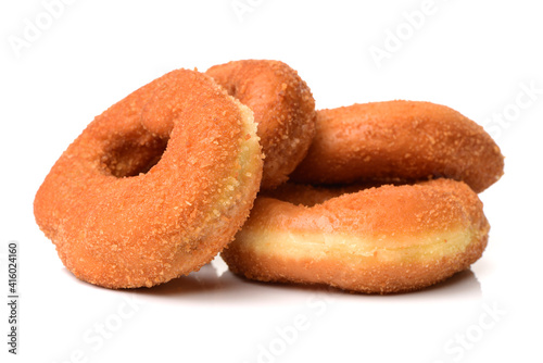 a pile of rosquillas, typical spanish donuts on white background