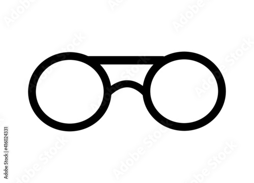 Glasses icon, vector illustration. Flat design style. vector glasses icon illustration isolated vector icon for apps and website