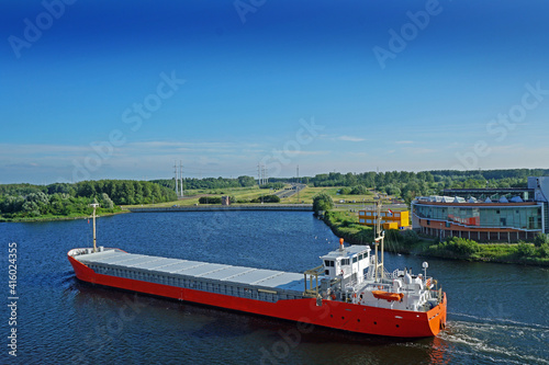 Obraz na płótnie Dutch waterway  barge
