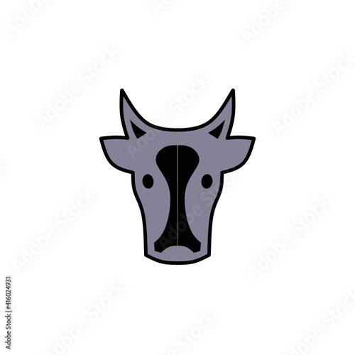 Vector illustration of cow on white background © ngab