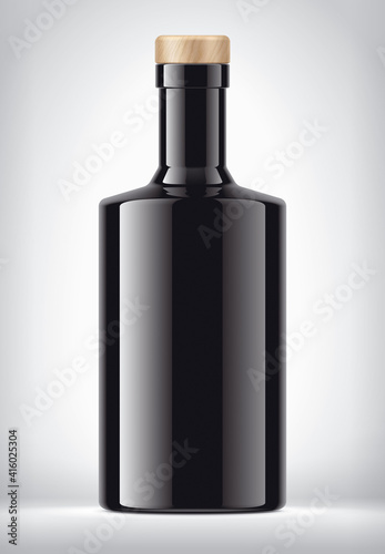 Non Transparent Bottle on background