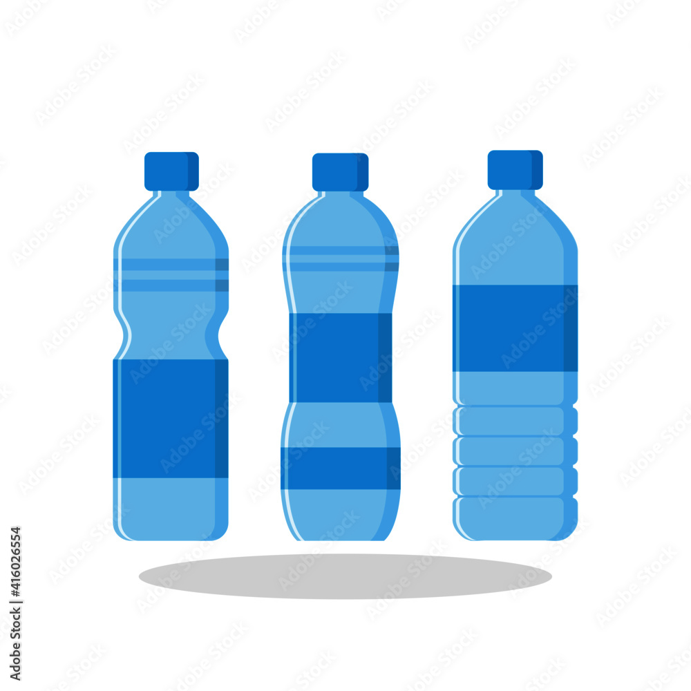 Set of different water bottles icon in flat style. Water symbol for your web site design, logo, app, UI Vector EPS 10. Set of different water bottles icon in flat style. Water symbol for your web site design, logo, app, UI Vector EPS 10.