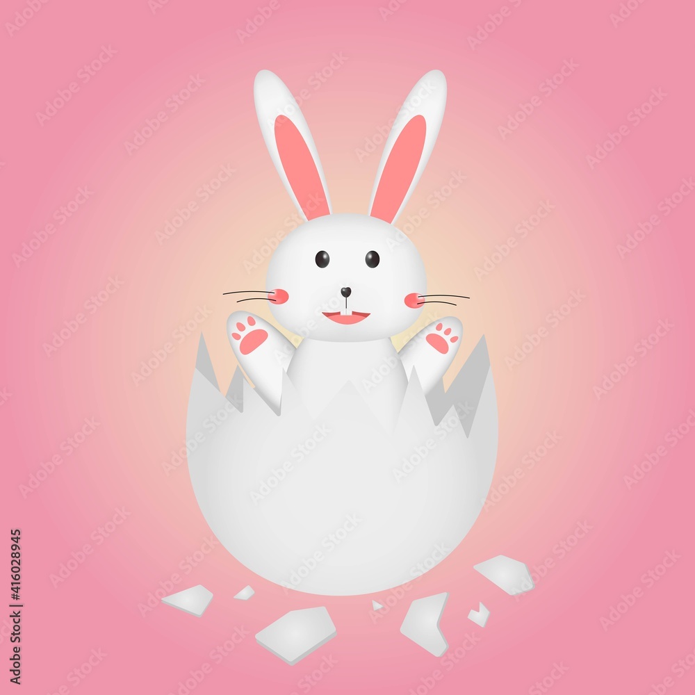 Easter bunny with egg Easter bunny with egg