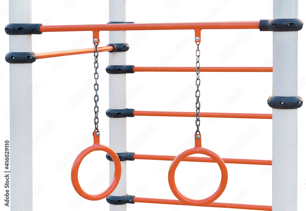 gymnastic ring hangs on white background gymnastic ring hangs on white background