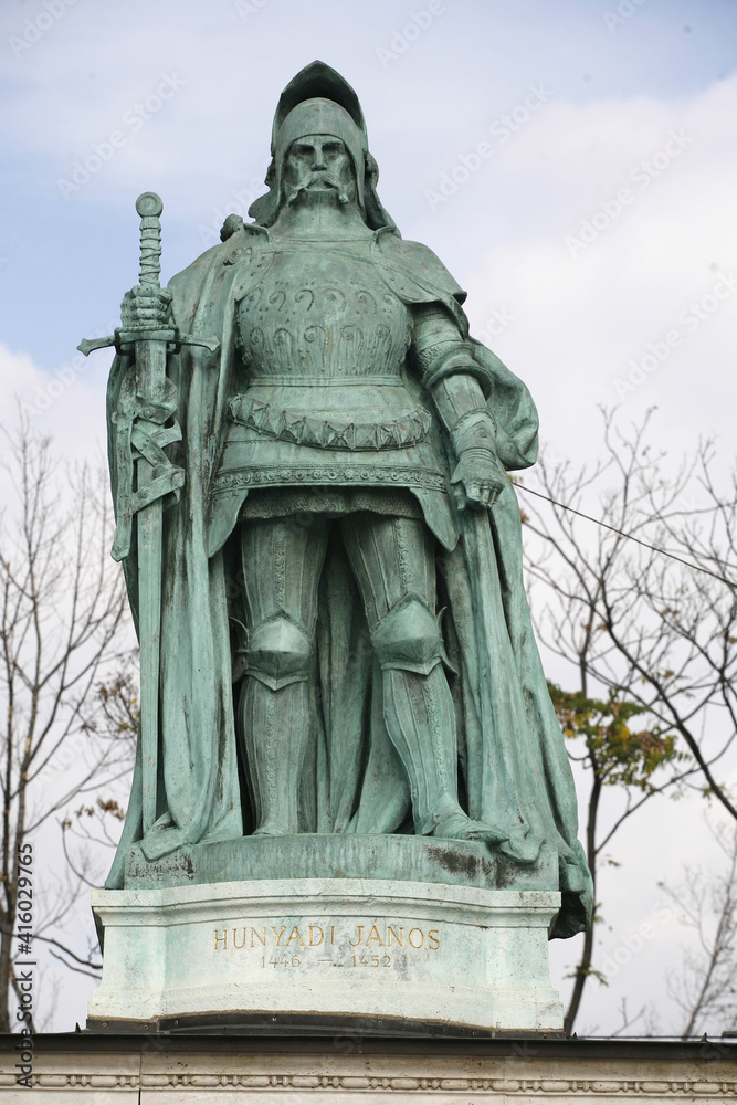Statue of John Janos Hunyadi governor of Hungary