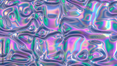 3D abstract animation . Smooth liquid shape. Trendy Colorful Fluid Abstraction Flow. Motion design element. 3D render. Seamless loop.