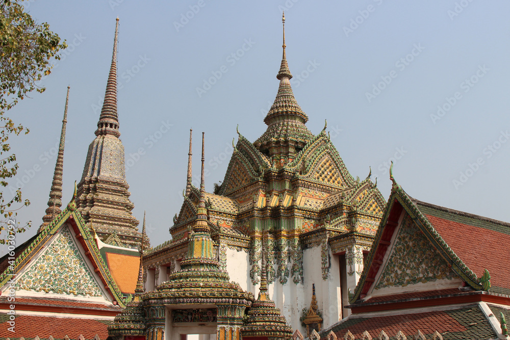 buddhist temple (wat pho) in bangkok in thailand 