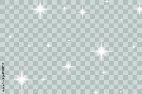 Shine light effect, png bright sparkle dust. Vector isolate