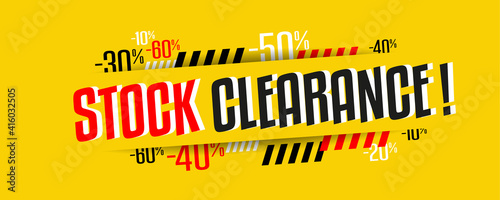 Stock clearance banner