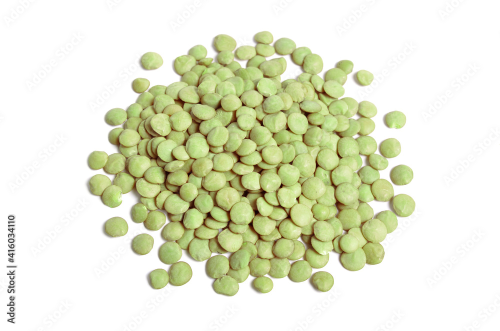 Green lentils seed or Lens culinaris or Lens esculenta. Isolated on white Green lentils seed or Lens culinaris or Lens esculenta. Isolated on white