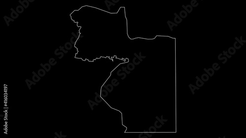 Wele-Nzas Equatorial Guinea province map outline animation photo