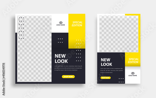 Modern Social Media banner template can be edited. Anyone can use this design easily. Promotional web banners for social media. Elegant sale and discount promo - Vector. 