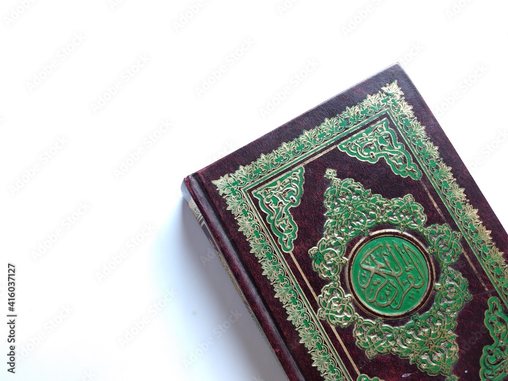 Holy Quran book of Islam on the white. Holy Quran book of Islam on the white.
