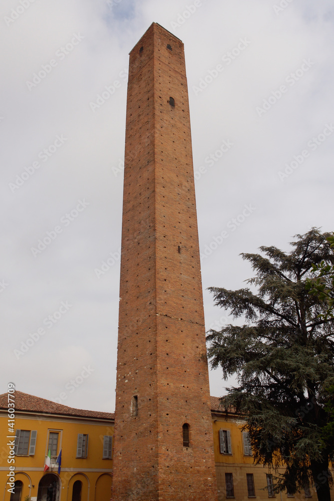 Pavia (Italy). Torre Civiche in the city of Pavia