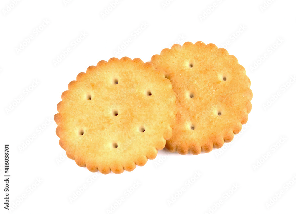 Crispy cracker isolated on white background Crispy cracker isolated on white background