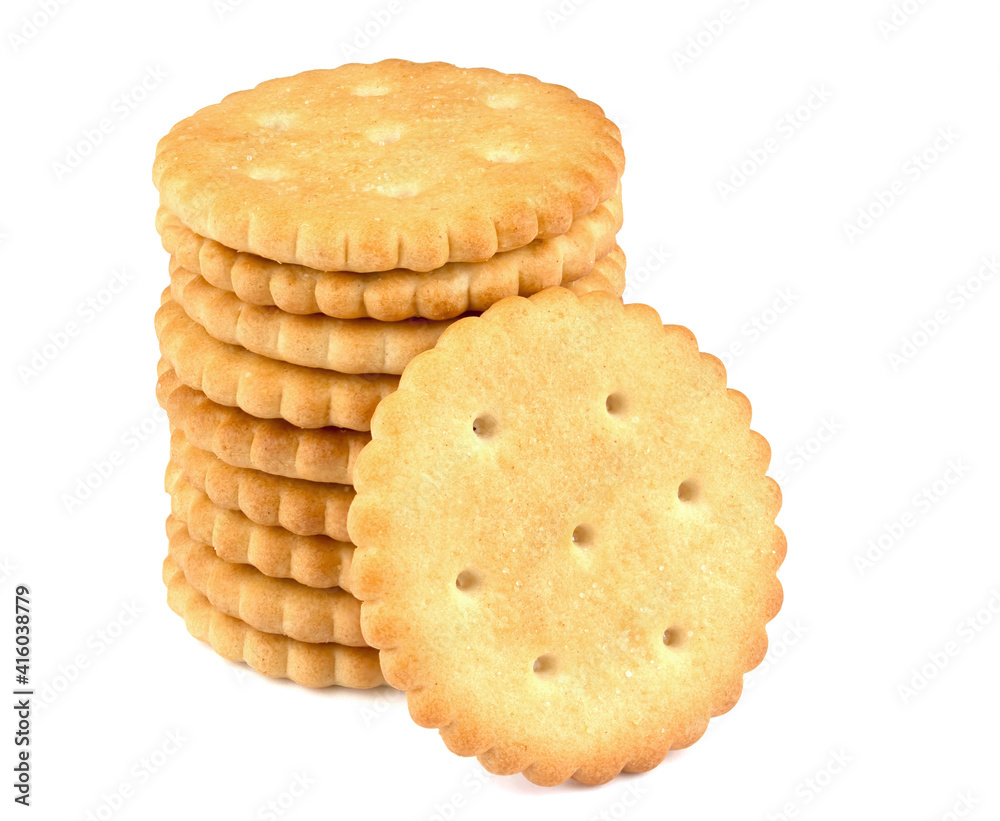 Crispy cracker isolated on white background Crispy cracker isolated on white background