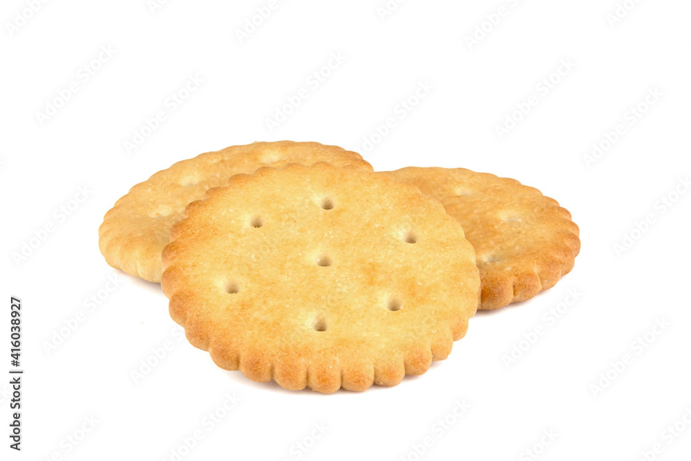 Crispy cracker isolated on white background Crispy cracker isolated on white background