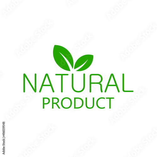 natural product icon on white background