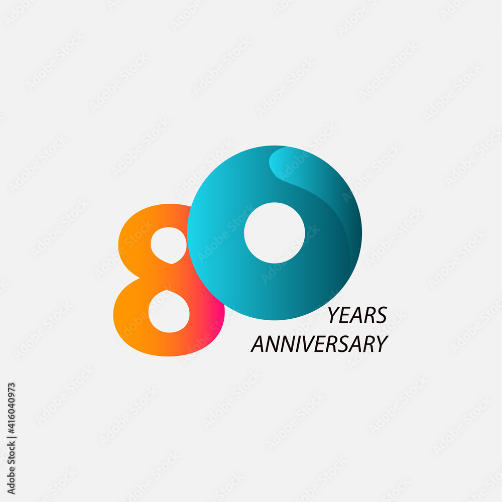 80 Years Anniversary Celebration Vector Template Design Illustration 80 Years Anniversary Celebration Vector Template Design Illustration