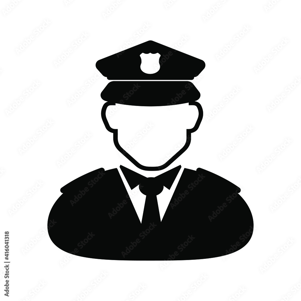 police icon on white background police icon on white background