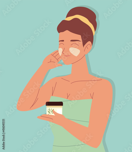 woman cream skincare