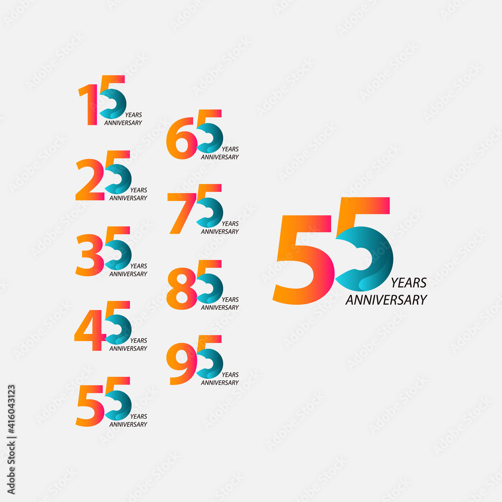 55 Years Anniversary Celebration Vector Template Design Illustration 55 Years Anniversary Celebration Vector Template Design Illustration