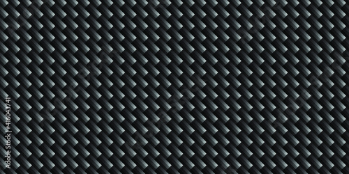Dark black Geometric grid Carbon fiber background Modern dark abstract seamless vector texture