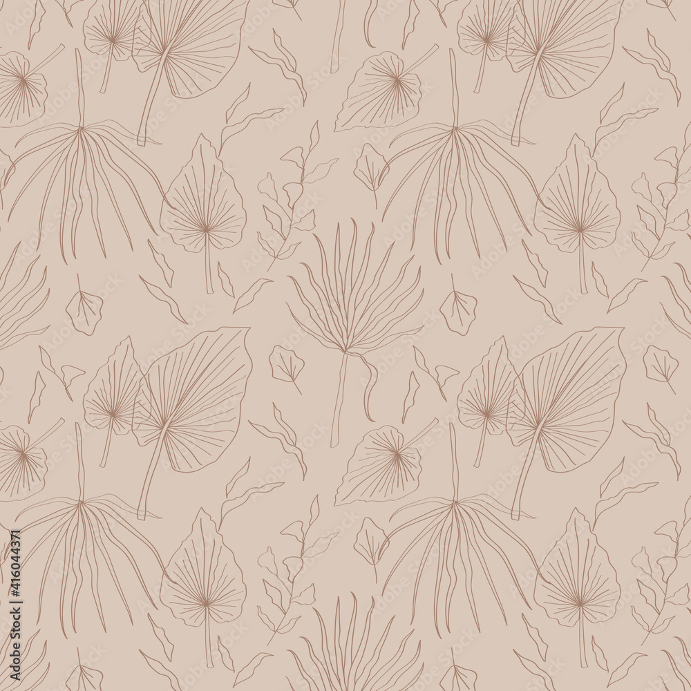 Fototapeta premium Abstract leaf organic texture. Seamless vector pattern.