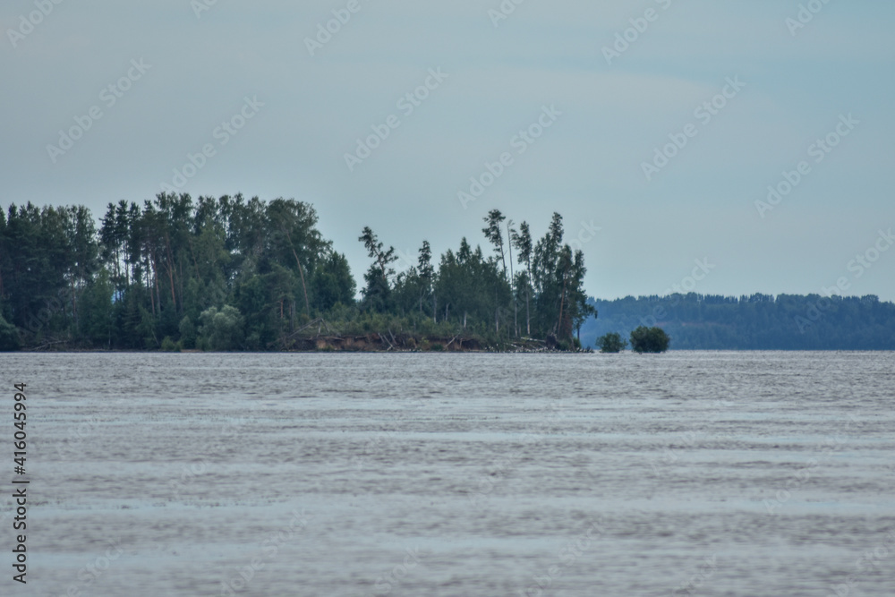 summer panorama of the Volga River