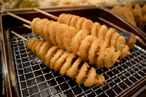 A fresh deep fried japanese tempura in Osaka.