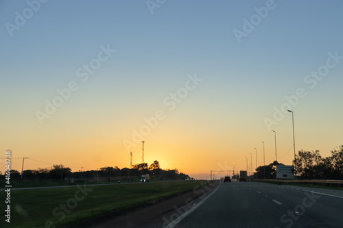 Fototapeta Naklejka Na Ścianę i Meble -  sunset on the highway