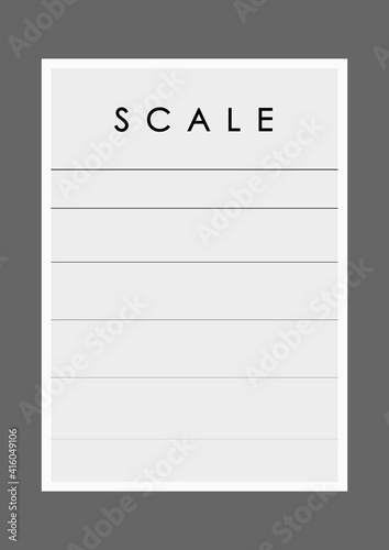Minimalist black and white design for the cover of a scientific conference and other events, vector. Measurement scale, research accuracy and research errors.
