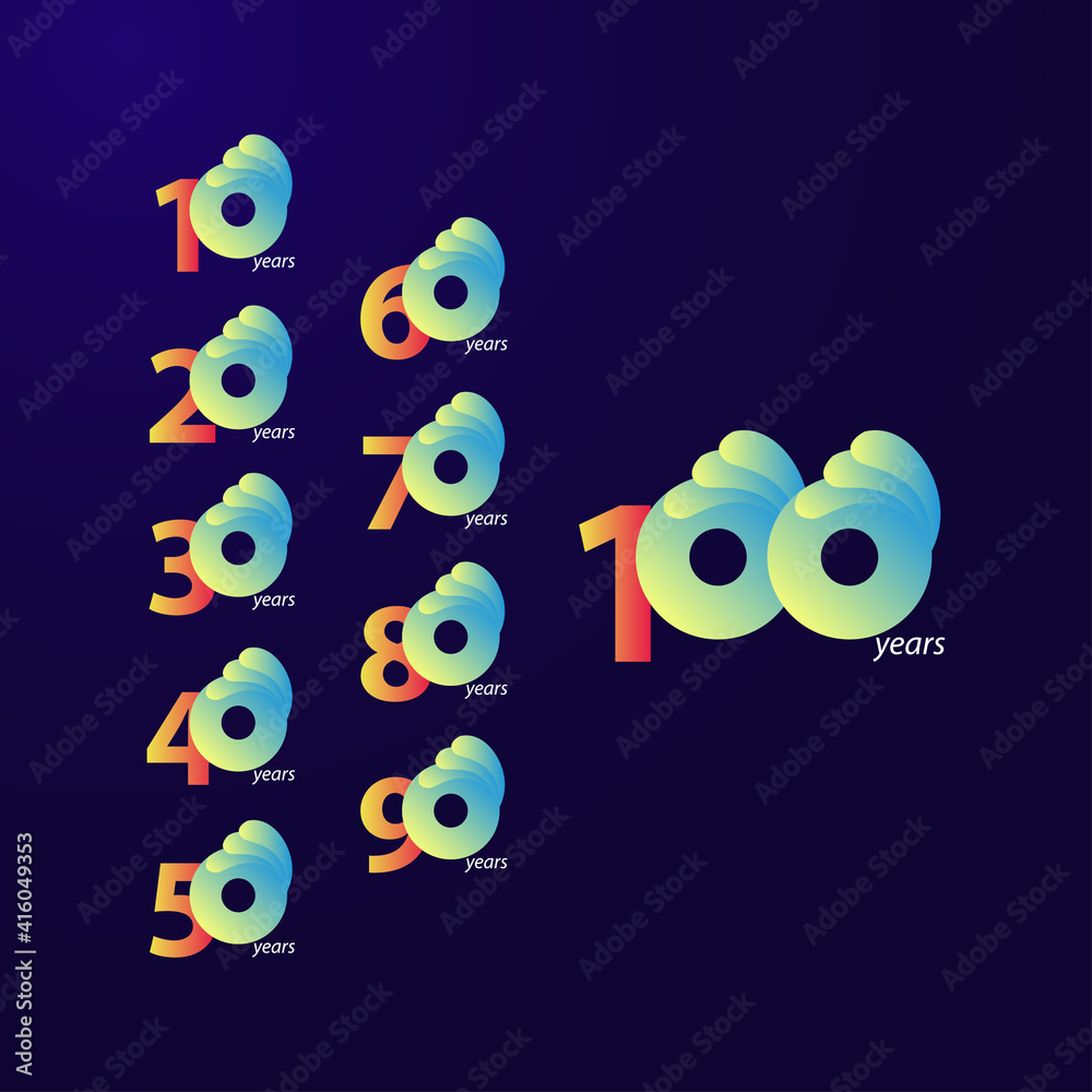 100 Years Anniversary Celebration Vector Template Design Illustration