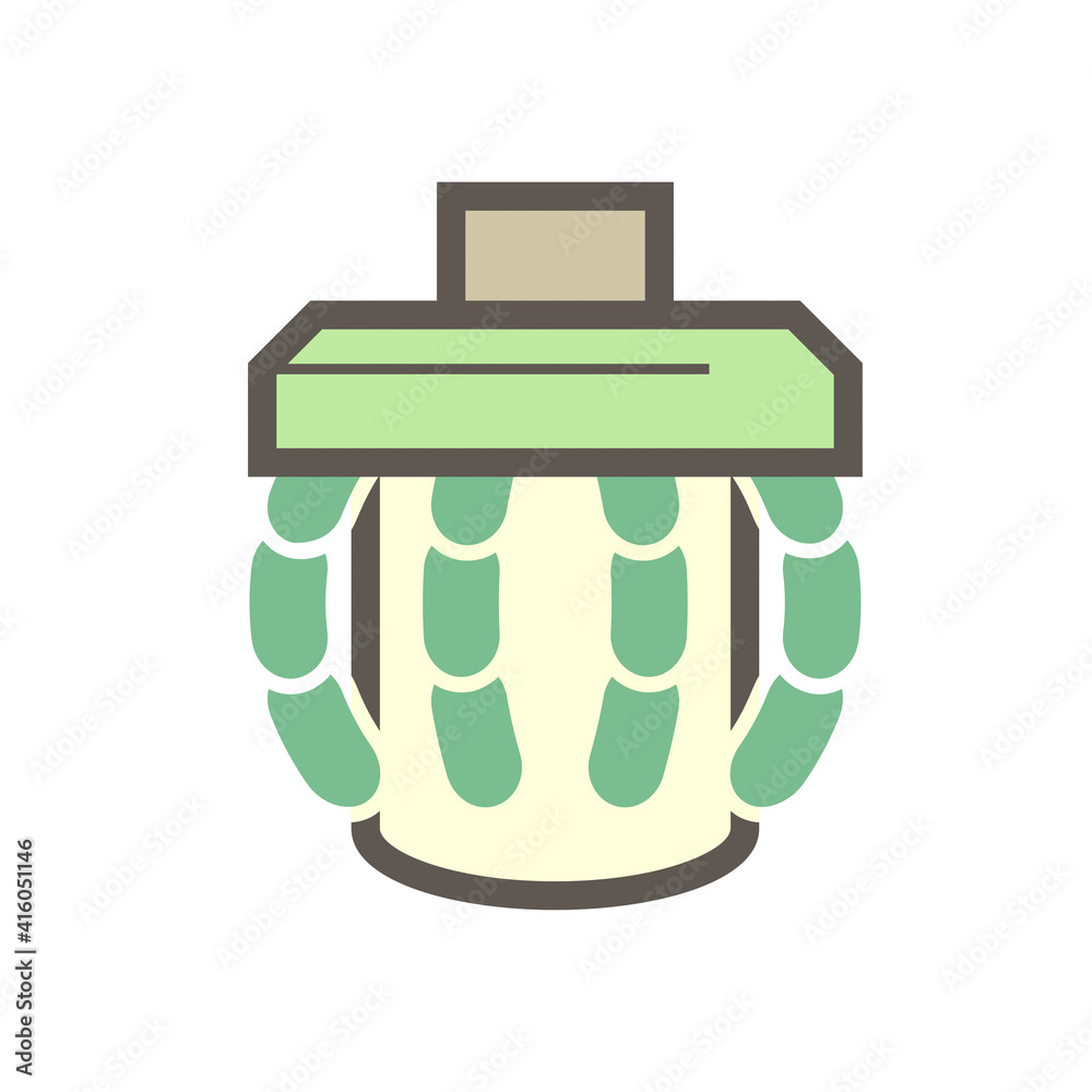 Obraz premium Robot hand pick up food can vector icon. Control by software computer and technology of artificial intelligence (AI). Concept for robotic, futuristic, science, production industry and prosthesis.