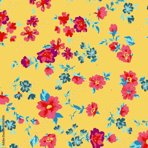 Watercolor Flower background.    Liberty style. fabric  covers  manufacturing  wallpapers  print  gift wrap.