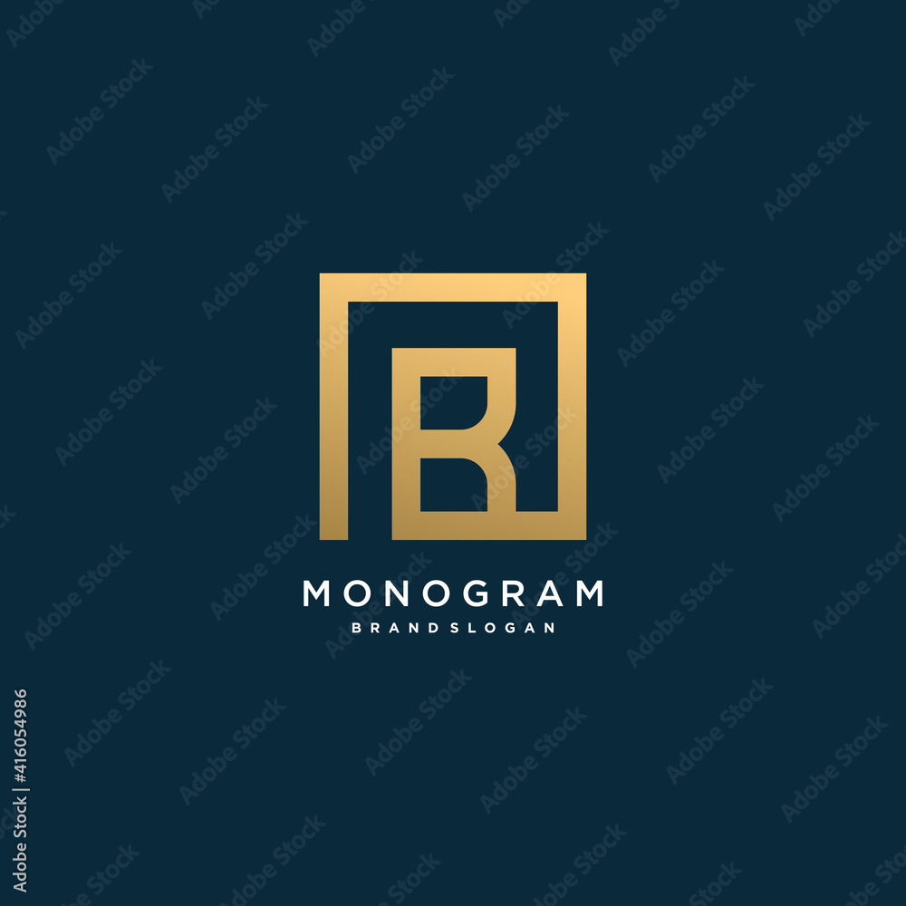 Monogram letter logo with initial B with modern creative concept Premium Vector part 9 Monogram letter logo with initial B with modern creative concept Premium Vector part 9