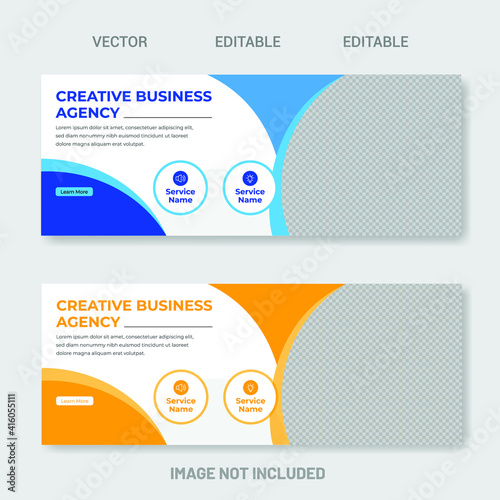 Social Media Banner Template Design in Vector