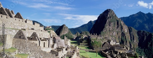 Ruins of Inca city, Machu Picchu, UNESCO World Heritage Site, Urubamba Province, Peru, South America photo