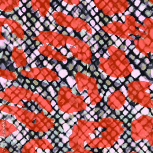 Wallpaper Mural Abstract animal skin leopard seamless pattern design. Jaguar, leopard, cheetah, panther fur. Seamless camouflage background for fabric, textile, design, cover, wrapping. Torontodigital.ca